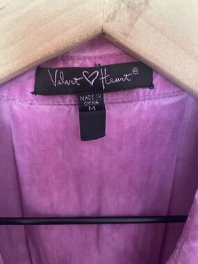 Velvet Heart 💜 Sleeveless Button Down Shirt Dress Size M